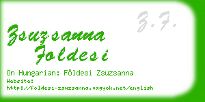 zsuzsanna foldesi business card