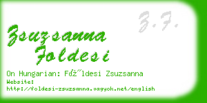 zsuzsanna foldesi business card